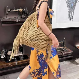 Shoulder Bags Seasonal new products fashionable trends high-end tassel bags woven hand large capacity shoulder bags for womenblieberryeyes