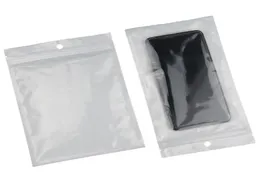 100pcslot 912cm reabrir zíper saco branco transparente BOPP filme perolado saco ziplock pacote resuável armazenamento de biscoitos de café po6563801