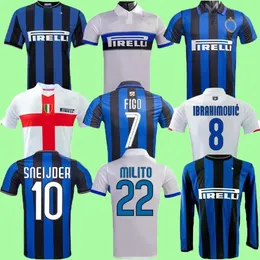 2007 2008 2009 2010 Eto O Retro Soccer Jerseys Figo Milan Ibrahimovic Sneijder Milito Classic Shirt J.zanetti Adriano Eto O Balotelli Inter Football Shirt Uniform