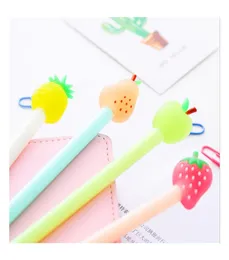 Hp 3830 recargas de tinta 4 peças de papelaria coreano fofo frescor kawaii caneta de frutas alças material escolar criativo canetas de gel de escritório presente 7725830