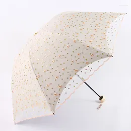 Guarda-chuvas de renda guarda-chuva ao ar livre uv proteção solar guarda-sol masculino feminino 3-dobrável criativo sombrillas balinesas jardin