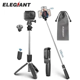 Tripods ELEGIANT EGS01 Selfie Stick Tripod Smartphone Stand Holder 360 ° Rotation Live Stream Makeup for GoPro Camera Telescopic