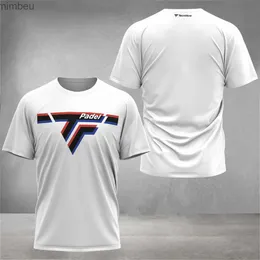 Herr t-shirts nya tecnifibre badminton sportkläder kostym mäns fitness kortärmad rund nacke topp andningsbar och bekväm tennis shirtl240110