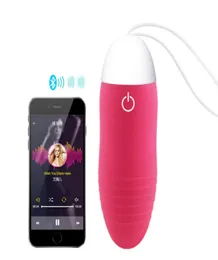 Vibratorer App Bluetooth Wireless Remote Control Jump Egg Waterproof Strong Vibring Eggs Sexo Vibrator vuxen leksak sexprodukter för1608157