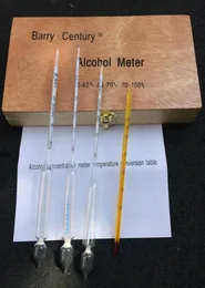 Wodka Whisky Alkohol Wein Hydrometer Meter in Holzkiste