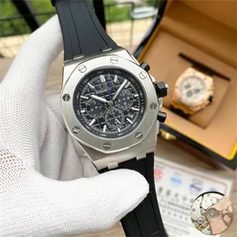 Wysokiej jakości najlepsza marka AudExxx Pigxxx Series offshore Series męski zegarek Casual Sport Silikon Sapphire Mirror wielofunkcyjny chronograf mechaniczny zegarek mechaniczny