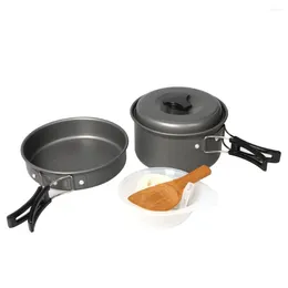 Set di pentole Set da 1-2 persone per campeggio all'aperto Combinazione di pentole da picnic da 8 pezzi Kitchware all'ingrosso