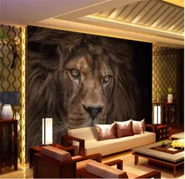 Papel de parede 3d promoção hd poderoso animal selvagem leão sala de estar quarto fundo decoração de parede mural papel de parede 5223401