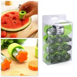 11Pcs/set Vegetable Fruit Cutter Mold Flowers Cartoon Cutter Mold Cookie Tools J2Y4 Cutting Steel Biscuit Shape C W3P4 240110