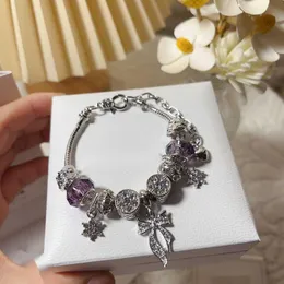 2024designer Pandorabracciale Snake Bone vendita calda Jiaduola Fairy Catcher Purple Dream Set braccialetto di moda ed eleganza per le donne