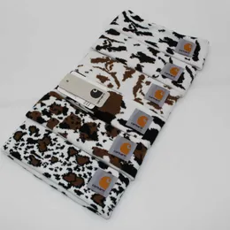 Leopardo jacquard nova faixa de cabeça feminina quente chapéu de malha masculino