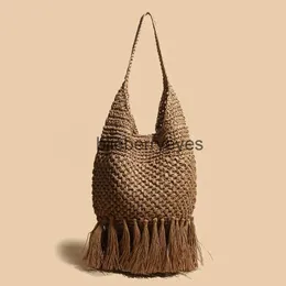 숄더백 2022 Tassel Str Bag Woven Rattan Shoulder Messenger Bag New Beach Handbag 여성 블리 베리 아이