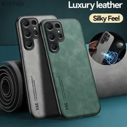 Capas de telefone celular para Samsung Galaxy S24 S 24 Ultra Case Luxury Magnetic Leather Soft Phone Cases para Samsung S24 Plus S24Plus S24 + Back CoverL240110