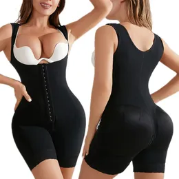 Fajas Colombian Girdles Waist Trainer Open Bust Slimming Shapewear Women Tummy Control Body Shaperフックシース240109