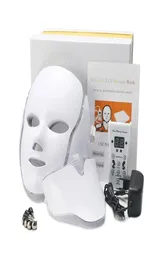 7 cores LED luz PDT terapia rosto equipamento de beleza máquina máscara de pescoço facial com microcorrente para aperto de pele clareamento devic1548037