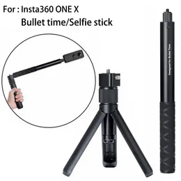 Treppiedi per Insta360 ONE X Extended Selfie Stick Rotazione Treppiede Staffa impugnatura rotante per 360 ONE X GoPro Bullet Time Accessorio per fascio