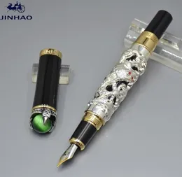 الفاخرة Jinhao Brand Pen Dragon Shape Mission 18k Iraurita Nib Classics Fountain Pen Business Office Schools Writing Smooth4611295