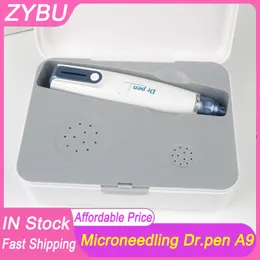Dr Pen A9 Profesjonalne mikroeedling elektryczne Derma Pen z 2PC Zestaw do pielęgnacji skóry Wymienne kasety do użytku domowego Auto Micro Igle System odmładzania twarzy