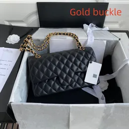 Designer 10A Spiegel hochwertiger Umhängetasche Klassiker 23 cm echter Lederhandtasche Gold und Silberketten Umhängetasche Flip -Tasche mit exquisiter Box Handtasche 83