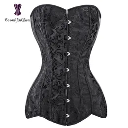 Vit brudkorsett Långt överkropp i midjan Training Corset Lingrie Bones Overbust Hourglass Body Shaper Corset Size XS-6XL 942# 240110