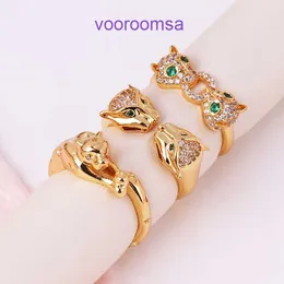 Carter ringen damesmode ring Instagram coole stijl nieuwe hiphop overdreven opening verstelbare luipaardring populaire sieraden voor mannen en met originele doos