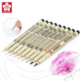 7911 PCSSEST SAKURA PIGMA MICRON PEN NEEDLE PEN LOT 005 01 02 03 04 05 08 BRUSH PEN ART ART 2011268860354