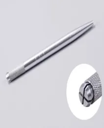 100 pz Argento Alluminio Professionale Manuale Penna Del Tatuaggio Trucco Permanente Penna per Tatuaggi 3D Sopracciglio Ricamo MicroBlading Pen8056543