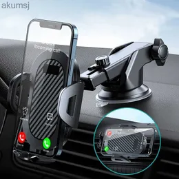 Suporte de montagem de telefone celular Aufu Sucker Car Phone Holder Smartphone Mount Stand GPS Telefon Mobile Cell Support para 15 14 13 Pro Max YQ240110