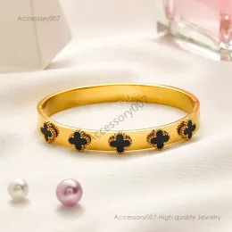 designer bijoux bracelet Plaqué or luxe trèfle bracelet nouveau femmes cadeau bracelet mode style fille charme bracelet en acier inoxydable bijoux de haute qualité