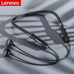 سماعات الأذن Lenovo Qe08 Neckband Wireless Headphone Bluetooth 5.0 Earphone Hifi Stereo Runnproof Sport Magnetic Ambuds مع MIC