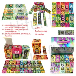 USA stock NEW PACK MAN III 2g disposable packaging BOX A quality printing MASTER BOX, MIDDLE BOX, INNER BOXES Whole Set 100pcs one lot