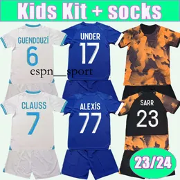 ESPNSPORT 23 24 VITINHA KIDS KIT SOCCER COIRSEYS GUENDOUZI CLASS HARIT SARR VERETOUT