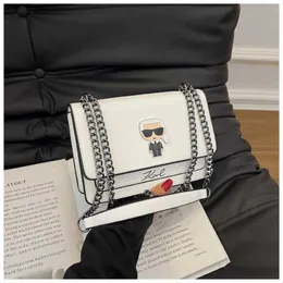 Fashion Karl Lagerfield New Korean Creative Shoulder Bag Chain Small Square Luxury Designer Cross Body Bags Womens Handbags Messenger Purse
