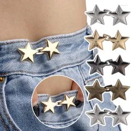 Broschen Mode Straffen Taille Schnalle Legierung Stern Pins Clip Einstellbare Druckknopf Jeans Knöpfe Abnehmbare Kleidung Zubehör