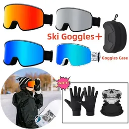 Skibril Professionele skibril Heren Dames Antifog Cilindrische sneeuwskibril UV-bescherming Winter Volwassen Sport Snowboard Gafas Ski