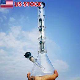 Bong de vidro pesado de 20 polegadas para fumar narguilé cachimbo de água borbulhador shisha + tigela de vidro