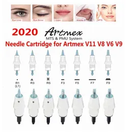 ArtMex V3 V6 V8 V9 V11 Ersättningsnålar Kassetter Tips PMU MTS System Permanent Makeup Tattoo Needle Body Art Derma Pen5035534