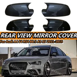 Nova capa de espelho lateral de carbono para ou audi a4 s4 rs4 b8.5 a5 s5 2011-2015 adicionar na tampa do espelho retrovisor lateral acessórios do carro