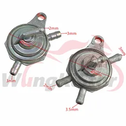 Interruptores do tanque de combustível da motocicleta 3 tubos Torneiras de óleo de 4 tubos Interruptor da válvula de gasolina Bomba de combustível a vácuo Petcock para Motorcross GY6 50cc-150cc Scooter de motocicleta de 2 tempos Go Kart