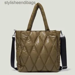 Schoudertassen Designer Merk Lingge Gewatteerde Gewatteerde Grote Tote Nylon Dames Handtassen Luxe Donzen Katoenen Schouder Crossbody Tassen Shopper Bag 2022stylisheendibags