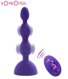 Anal Vibrator Sex Toys dla kobiet wibrujących koraliki analne wtyczka 10 prędkości masażer prostaty bezprzewodowy zdalny pilot wibracje Gspot MX5955417