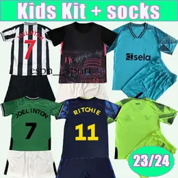 espnsport 23 24 WILSON BRUNO G. Kids Kit Soccer Jerseys TRIPPIER BOTMAN JOELINTON SAINT-MAXIMIN ISAK MURPHY ALMIRON Home Away 3rd GK City Version Football Shirts Short