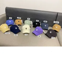 N 2024 Korean Edition 11 Color Candy Adult Logo Embroidery New Soft Top Men's and Women's Cap Couple Baseball Hat Yankees