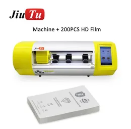 Máquina de corte de filme 2021 com 200 peças de filmes de hidrogel HD para tela de iPhone, adesivo protetor traseiro, cortador plotter2098711