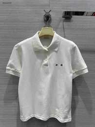 maglietta da donna di design marchio di moda polo colletto con risvolto maglietta estiva top maglione logo sul petto maglietta da donna stella pullover corto Jan 10
