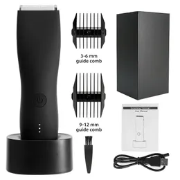 Trimmer inguine completamente lavabile per il corpo per uomo donna Elettrico viso barba bikini corpo peli trimmer ricaricabile rasoio pubico Groomer 240110