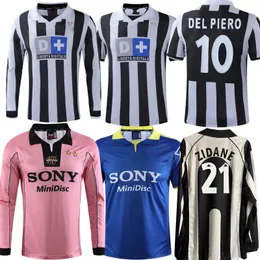 Maillot rétro Juventus Del Piero 9798 version Ligue des Champions maillot de football domicile et extérieur Inzaghi Zidane 99-00 uniforme de football à manches longues et courtes