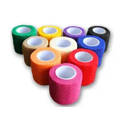 Billigt greppomslag Wrap Disponibla tatuering Cohesive Elastic Bandage Tattoo Handle Wrap Finger Wrist Protection Tattoo Accesories 25mm3622914