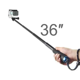 Monopods 36/19 tum aluminium monopod selfie stick förlänga pol för GoPro Hero 11 10 9 8 7 6 5 SJCAM Xiaomi Eken DJI Action Camera