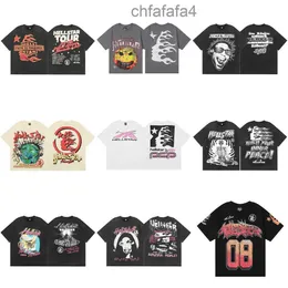 Hohe Qualität Hellstar Herren-T-Shirts Damen-T-Shirt Designer-Hemden für Männer Sommerkleidung Mode Paare Baumwolle T-Shirt Casual Frauen Short Sleev Zxtr